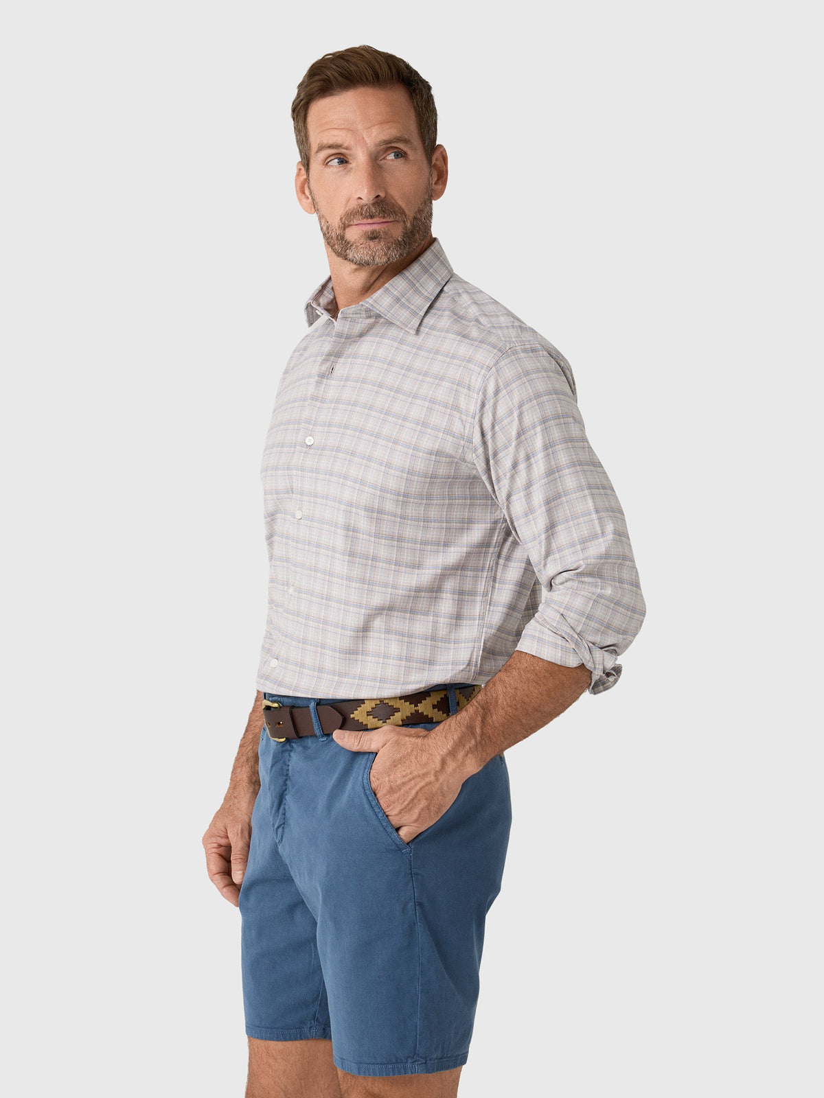 Peter Millar Crown Men's Griffin Crown Soft Twill Sport Shirt
