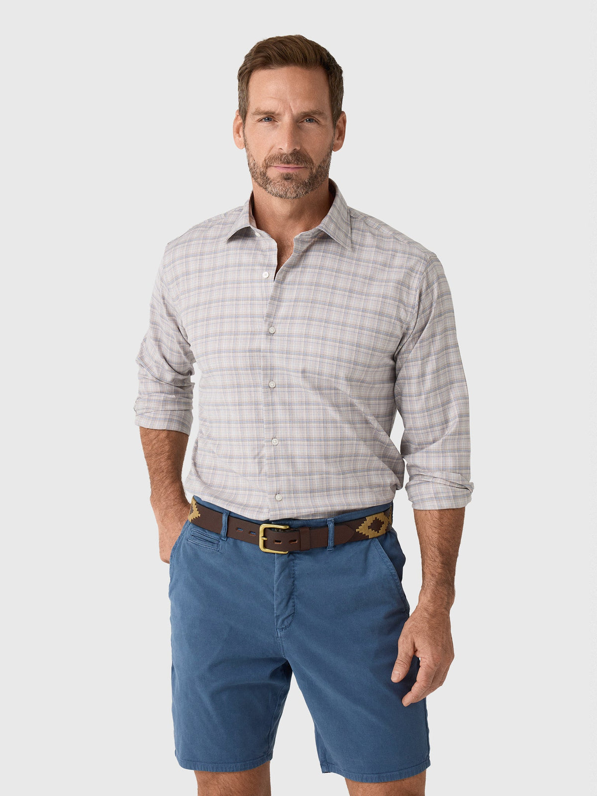 Peter Millar Crown Men's Griffin Crown Soft Twill Sport Shirt
