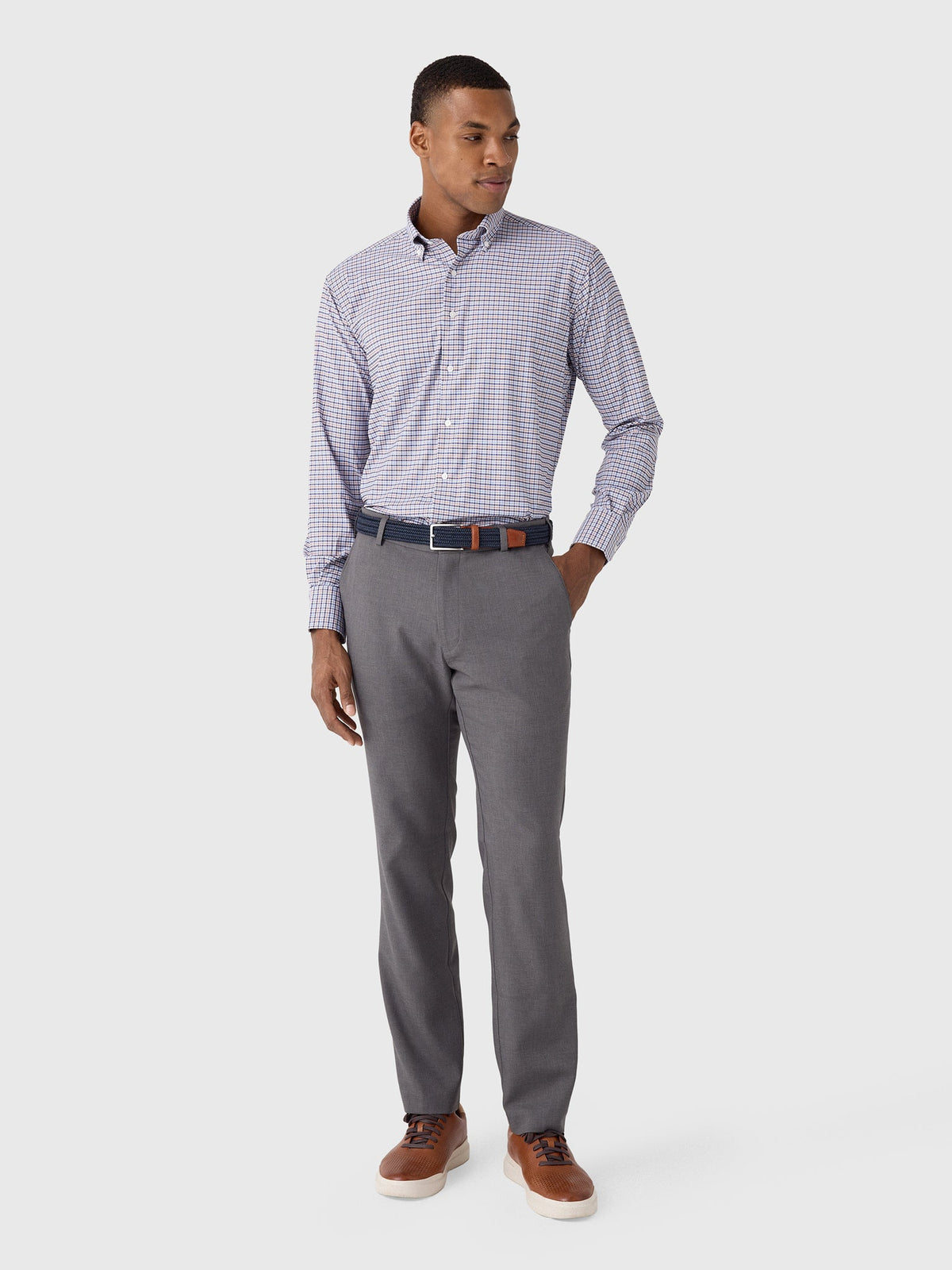 Peter Millar Crown Men's Wayne Performance Twill Sport Shirt