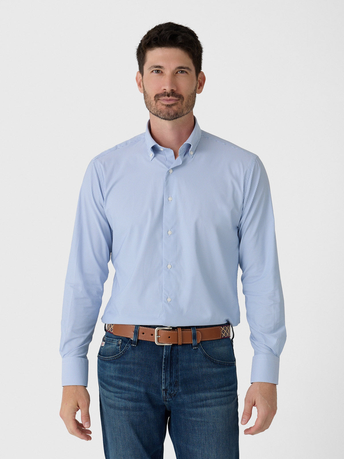 Peter Millar Crown Men's Leo Performance Twill Sport Shirt