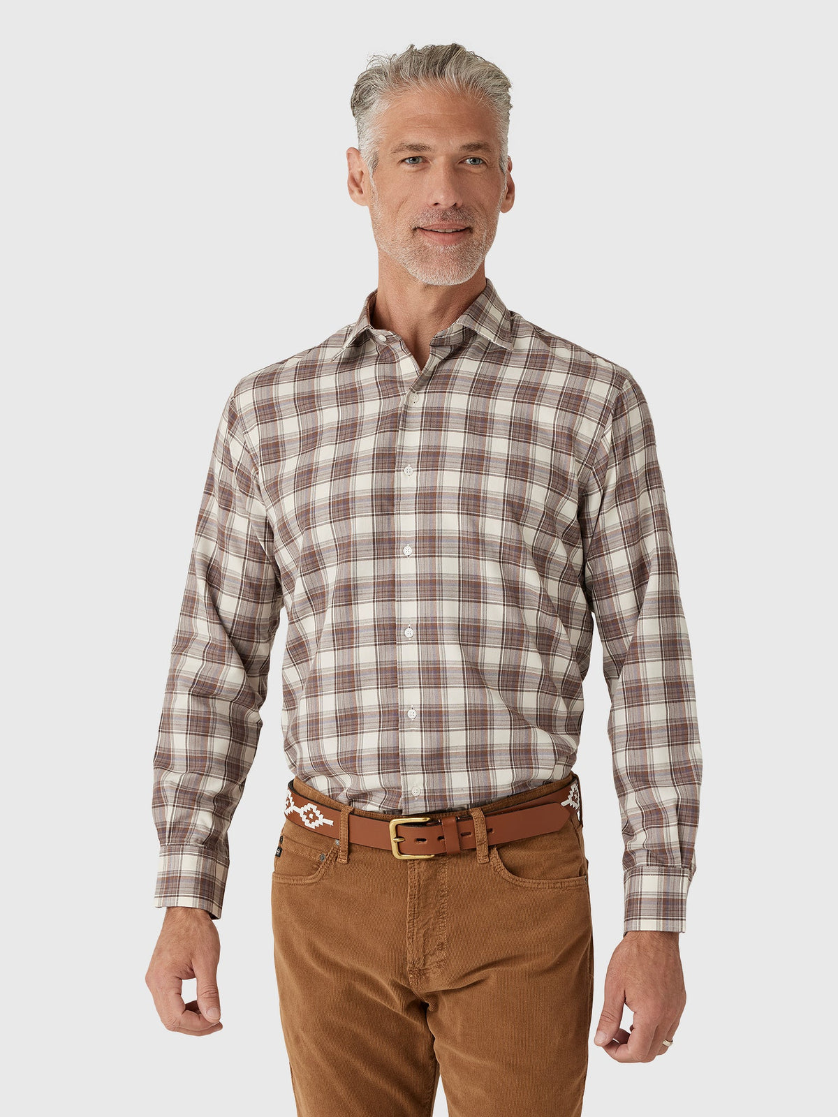Peter Millar Crown Men's Cannon Performance Flannel Sport Shirt