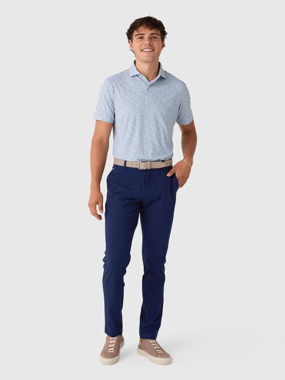 Peter Millar Crown Crafted Men's Limoncello Performance Jersey Polo