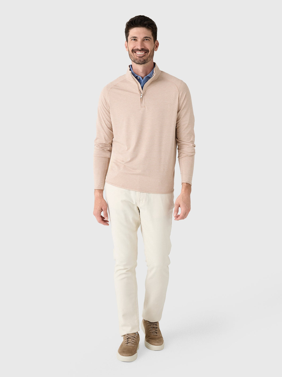 Peter Millar Crown Crafted Men's Stealth Stripe Performance Quarter-Zip