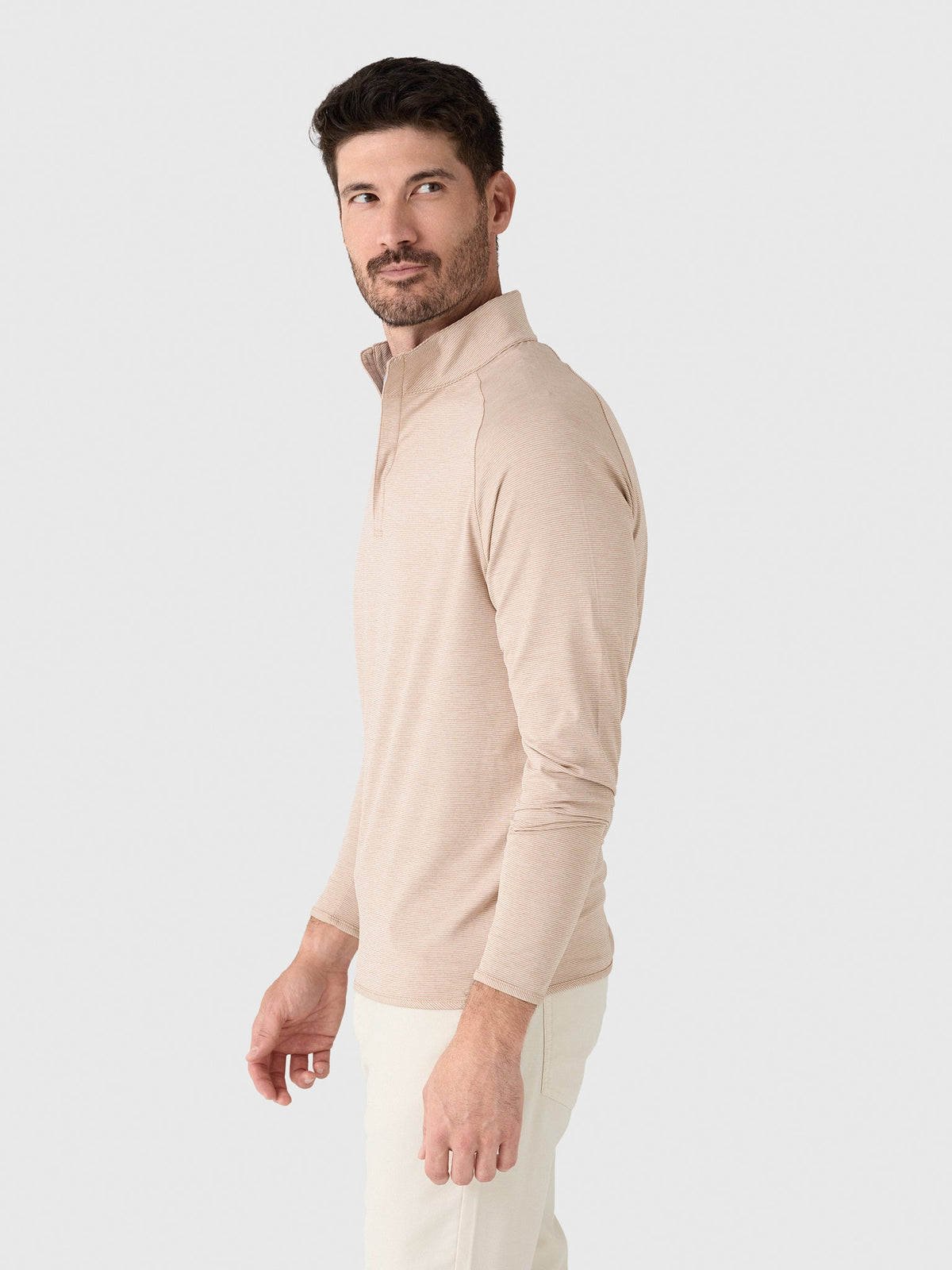 Peter Millar Crown Crafted Men's Stealth Stripe Performance Quarter-Zip
