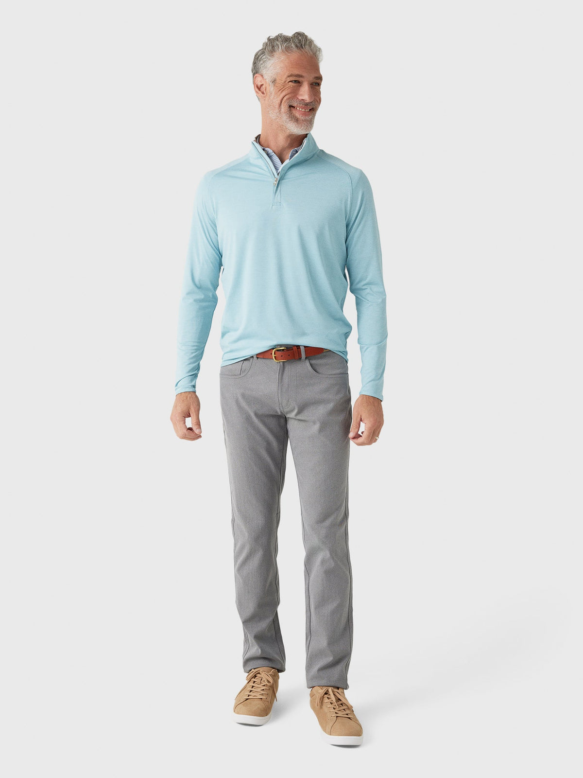 Peter Millar Crown Crafted Men's Stealth Performance Quarter-Zip