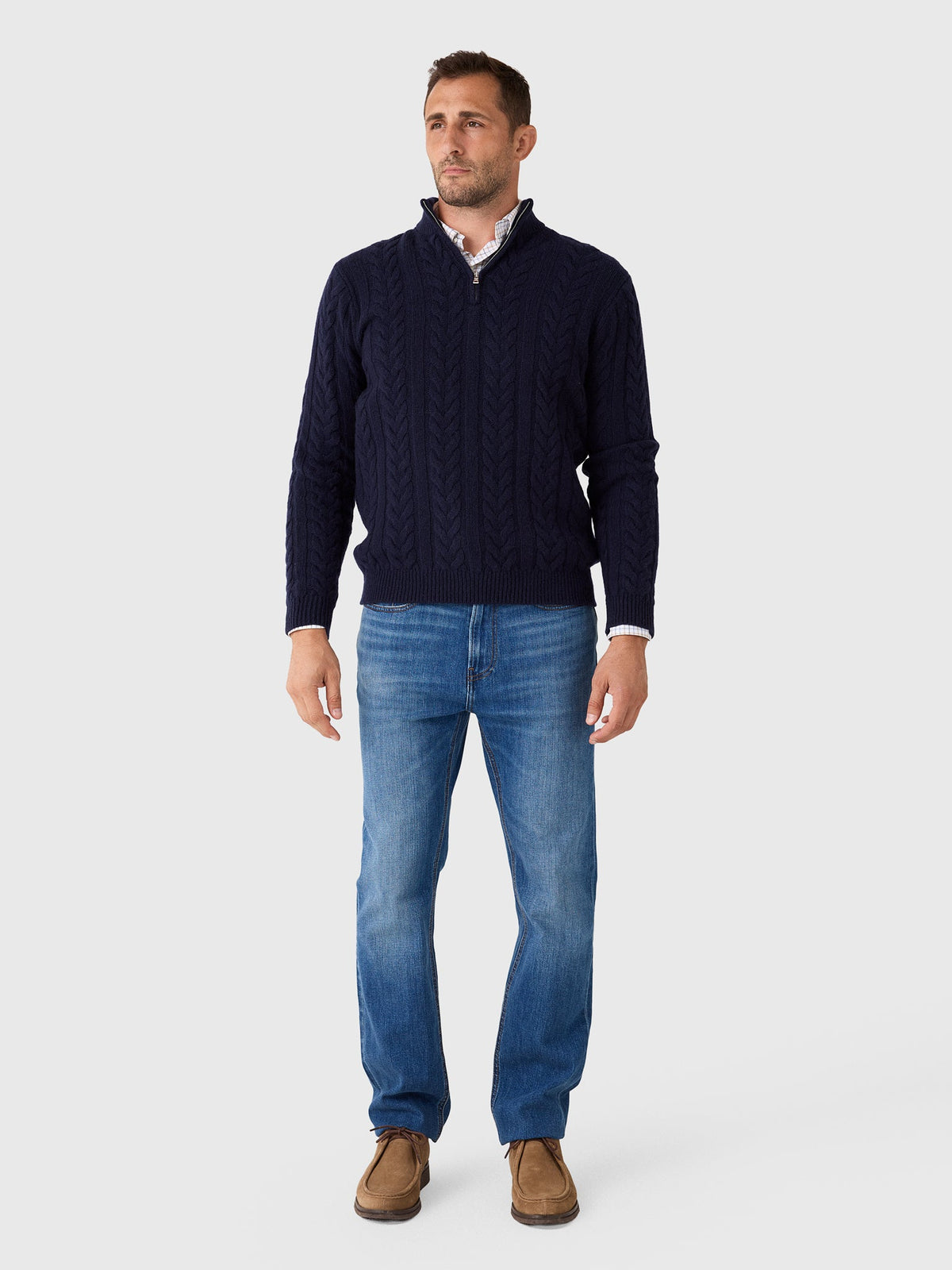 Peter Millar Crown Crafted Men's Carden Cable Quarter-Zip Sweater