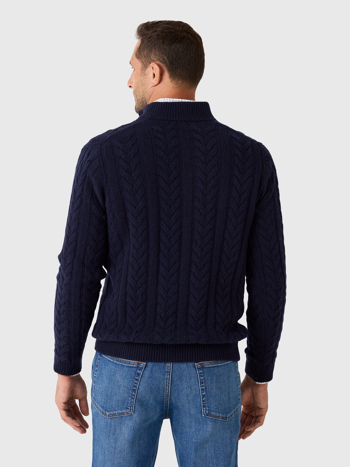 Peter Millar Crown Crafted Men's Carden Cable Quarter-Zip Sweater