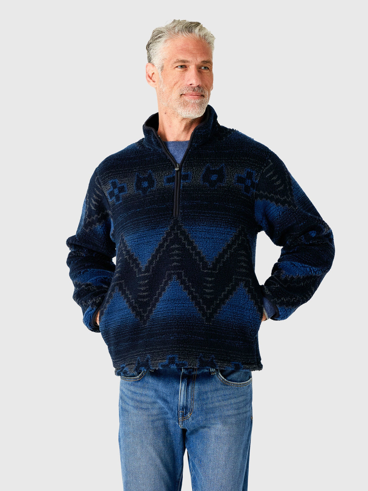 Greyson Men's Guardian Sherpa Fleece Half-Zip Pullover