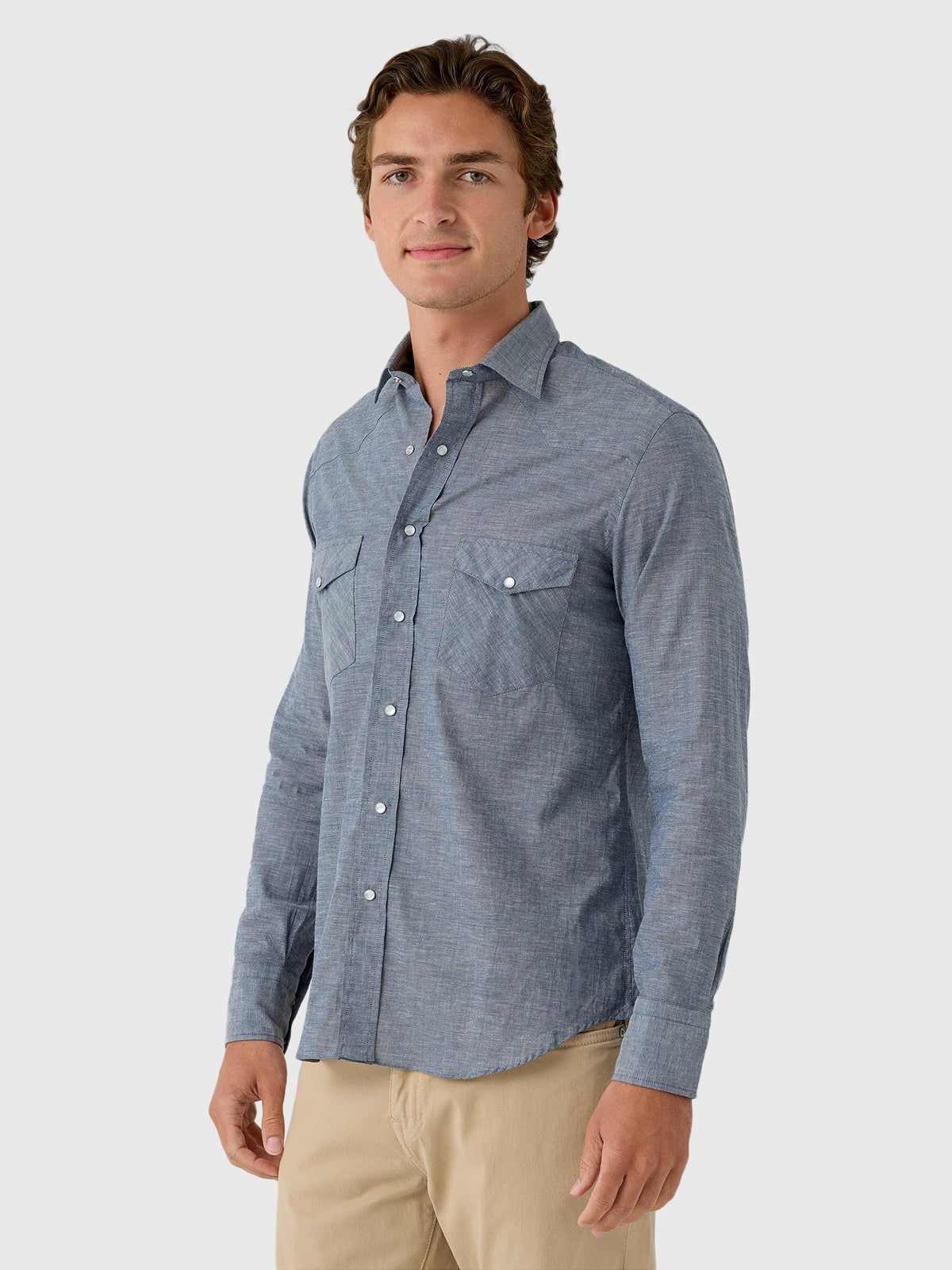 Salvatore Piccolo Men's Long Sleeve Cotton Shirt