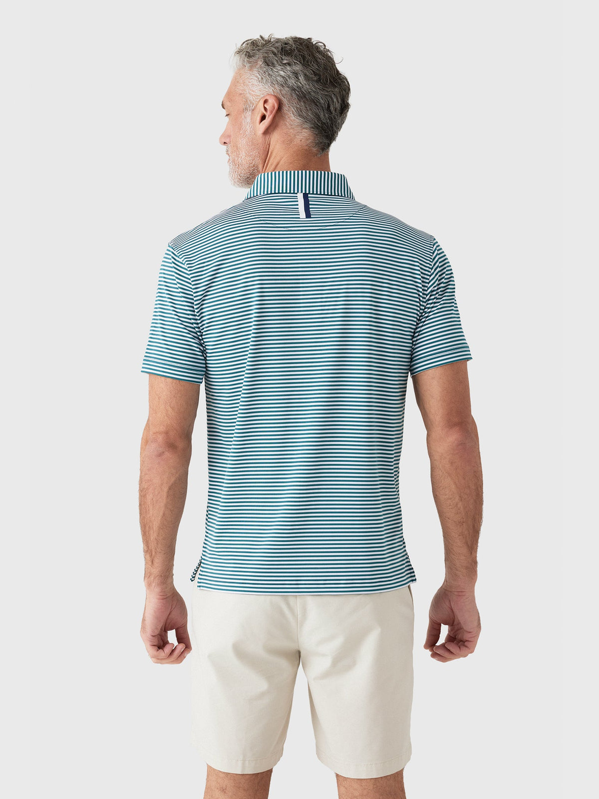 Rhoback Men's The Birdie Stripe Performance Polo