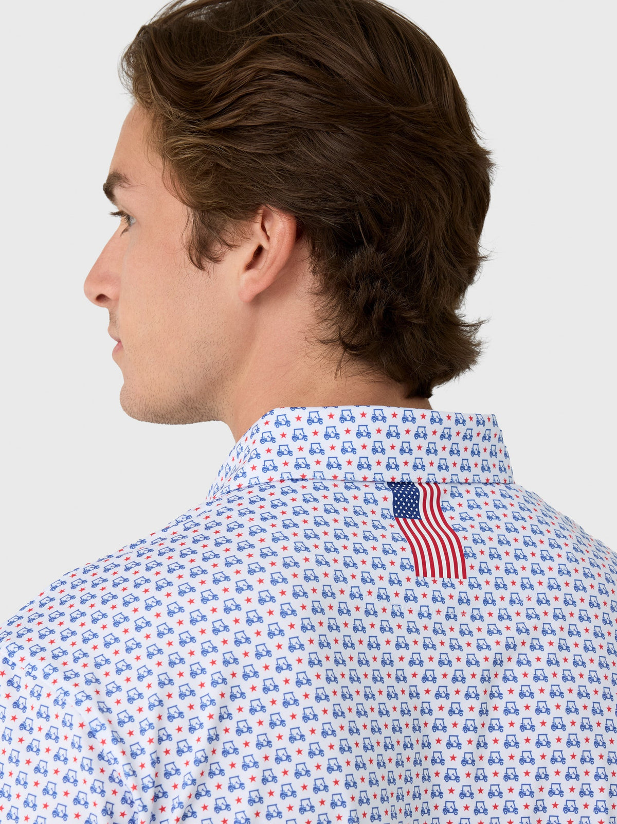 Rhoback Men's The Stars & Carts Performance Polo