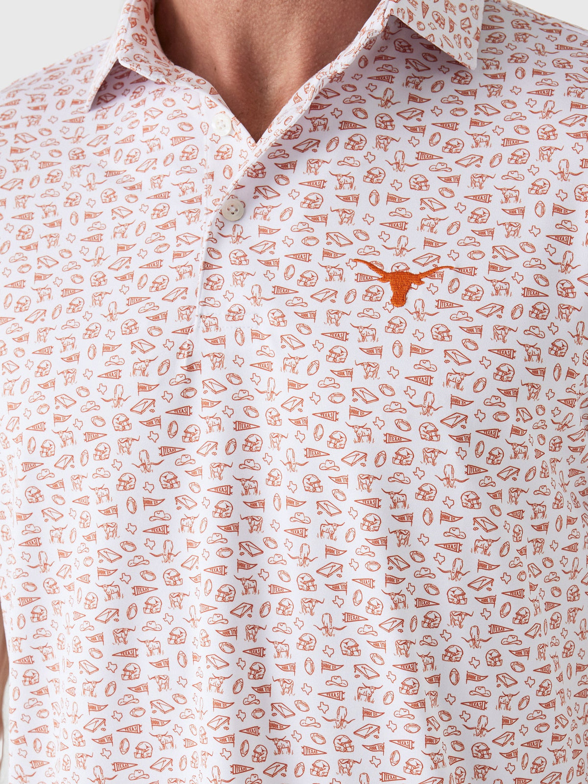 Rhoback Men's The Texas Gameday 2.0 Collegiate Polo