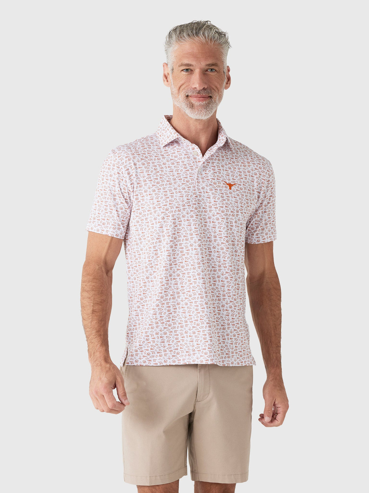Rhoback Men's The Texas Gameday 2.0 Collegiate Polo