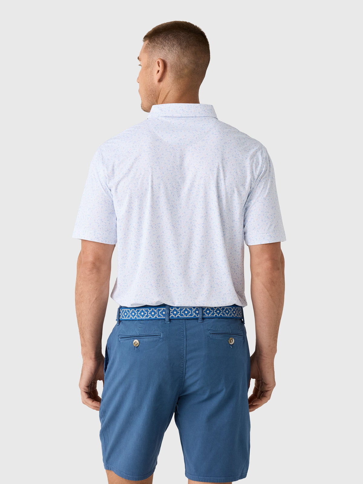 Peter Millar Crown Sport Men's Featherweight Land Of The Free Performance Polo