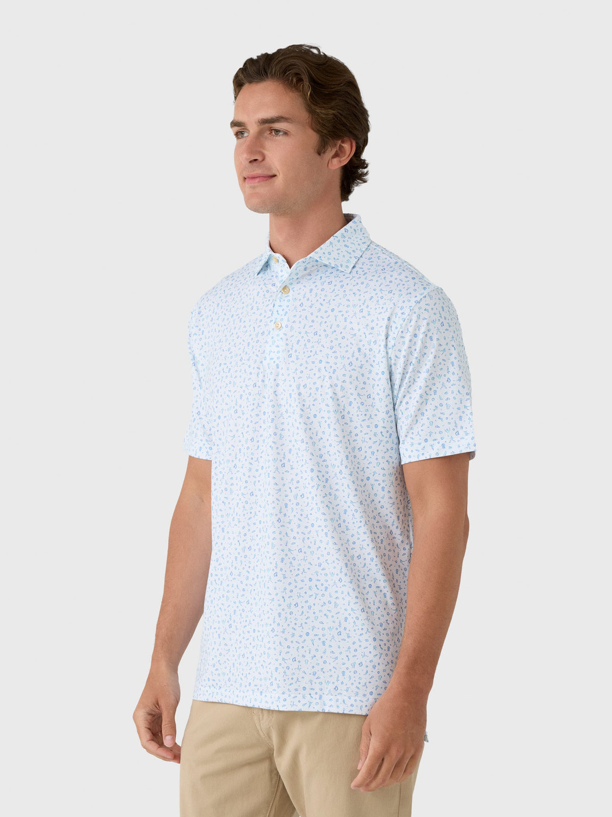 Peter Millar Crown Sport Men's Goalie Performance Jersey Polo