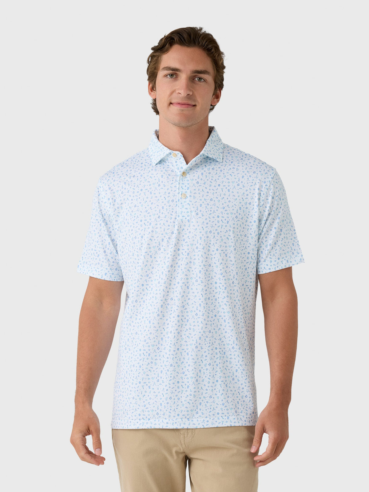 Peter Millar Crown Sport Men's Goalie Performance Jersey Polo