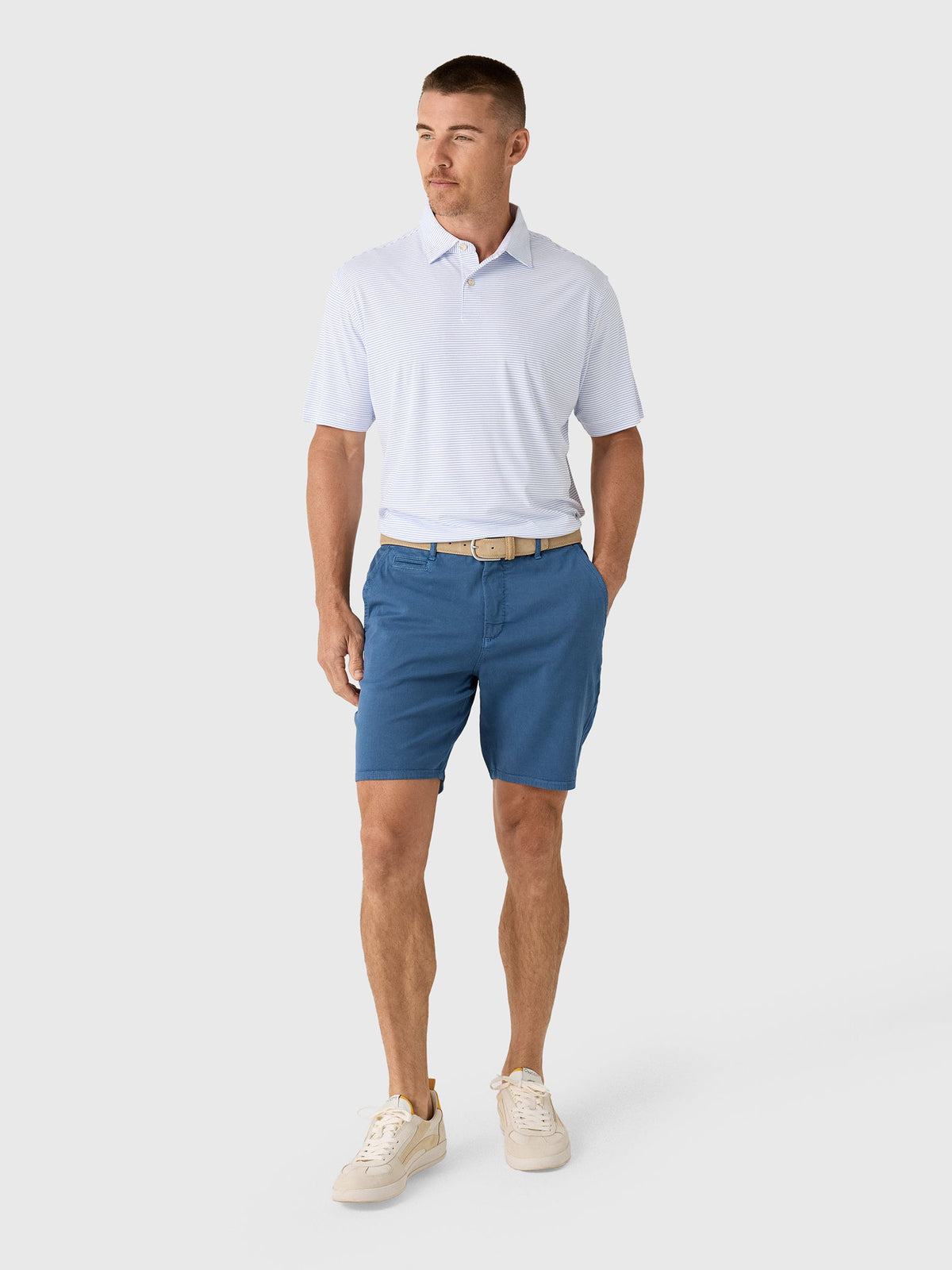 Peter Millar Crown Sport Men's Featherweight Stripe Performance Polo