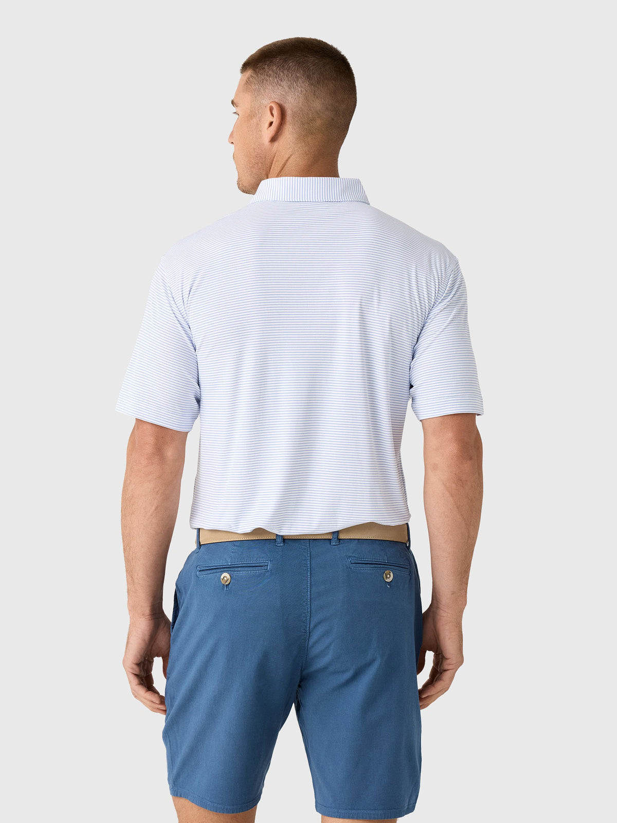 Peter Millar Crown Sport Men's Featherweight Stripe Performance Polo