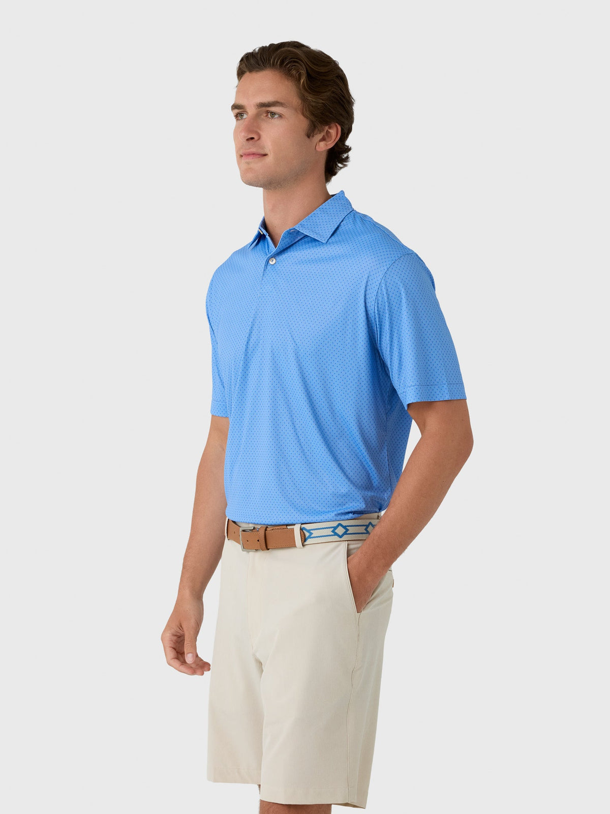 Peter Millar Crown Sport Men's Featherweight Starmount Performance Polo
