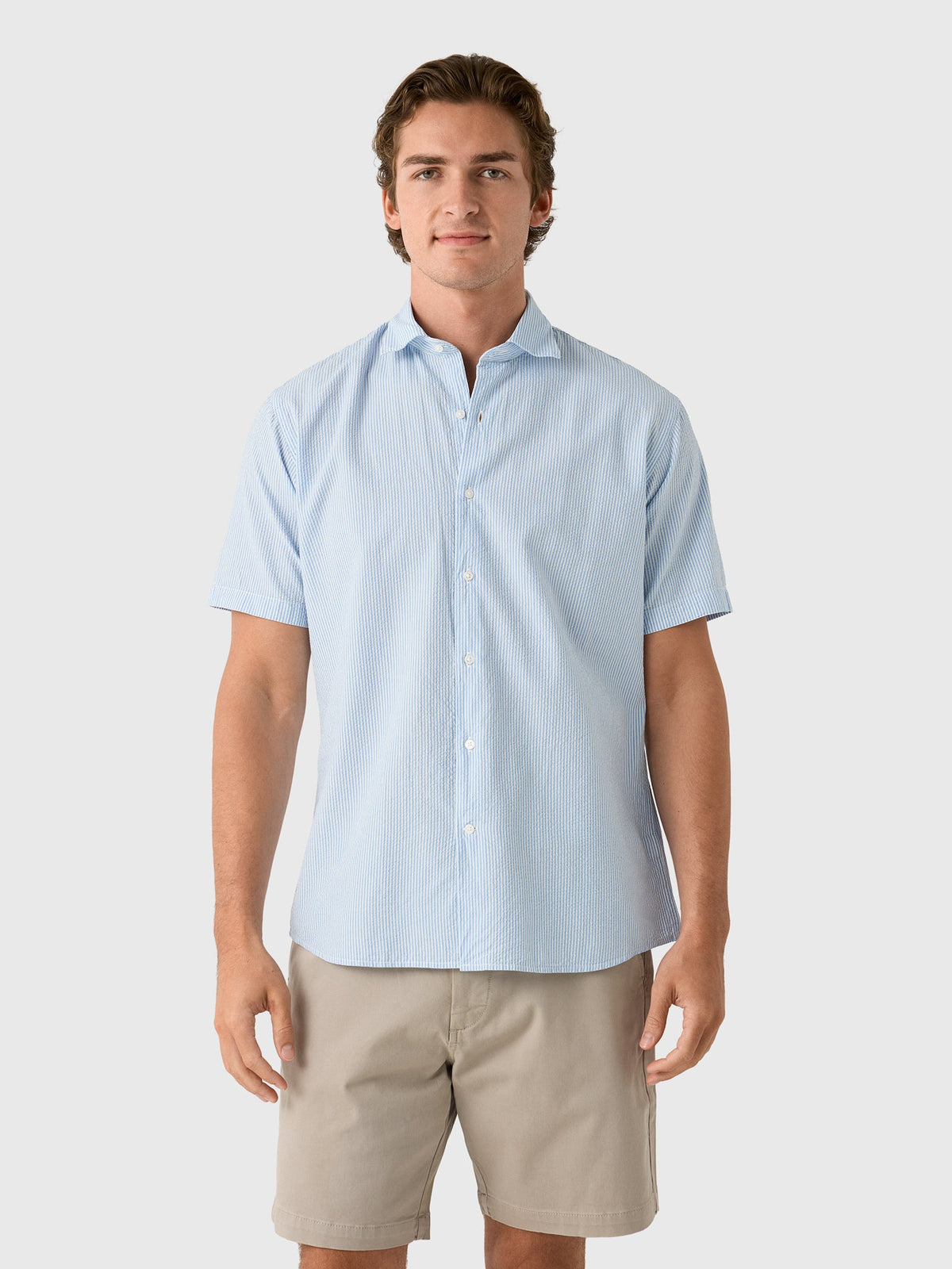 Peter Millar Crown Men's Coastal Stripe Cotton Lyocell Sport Shirt