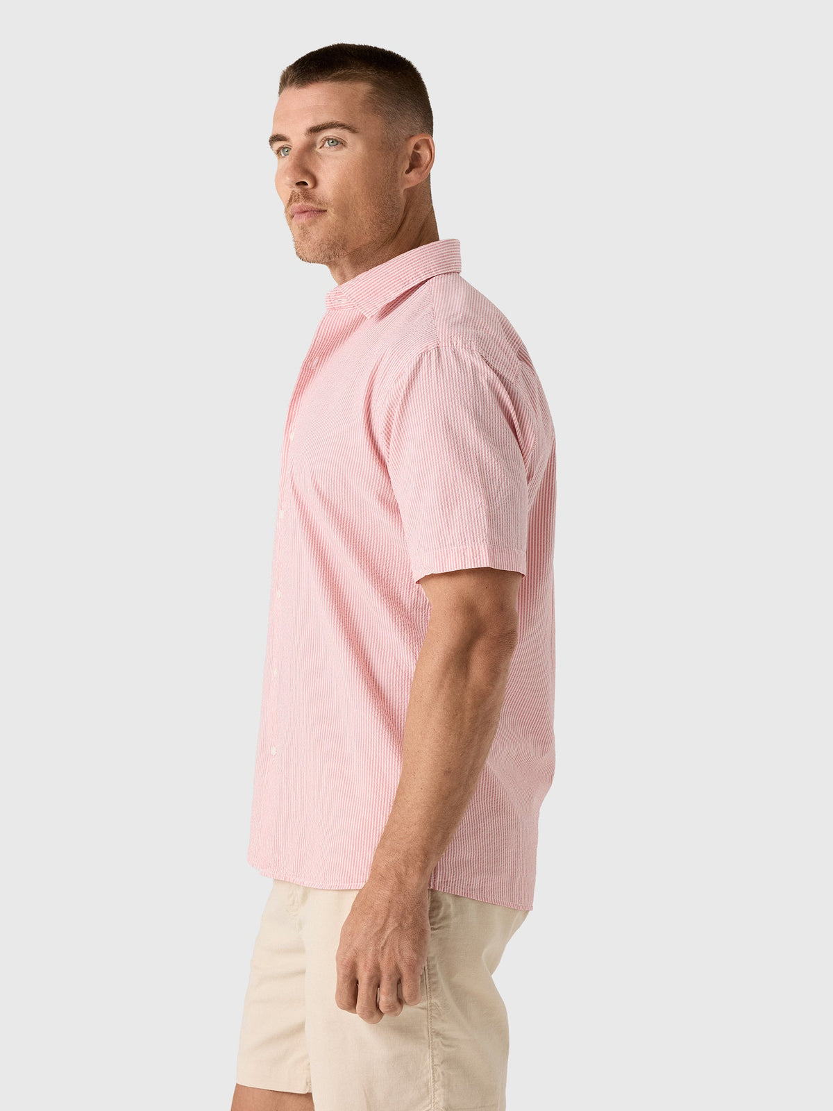 Peter Millar Crown Men's Coastal Stripe Cotton Lyocell Sport Shirt
