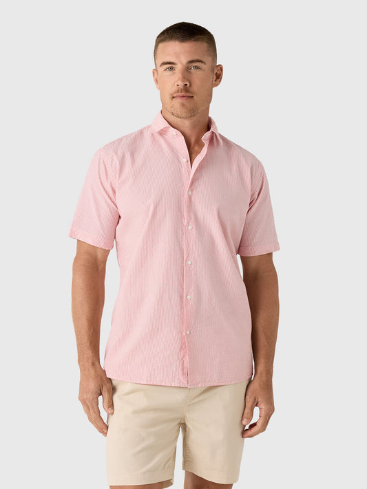 Peter Millar Crown Men's Coastal Stripe Cotton Lyocell Sport Shirt