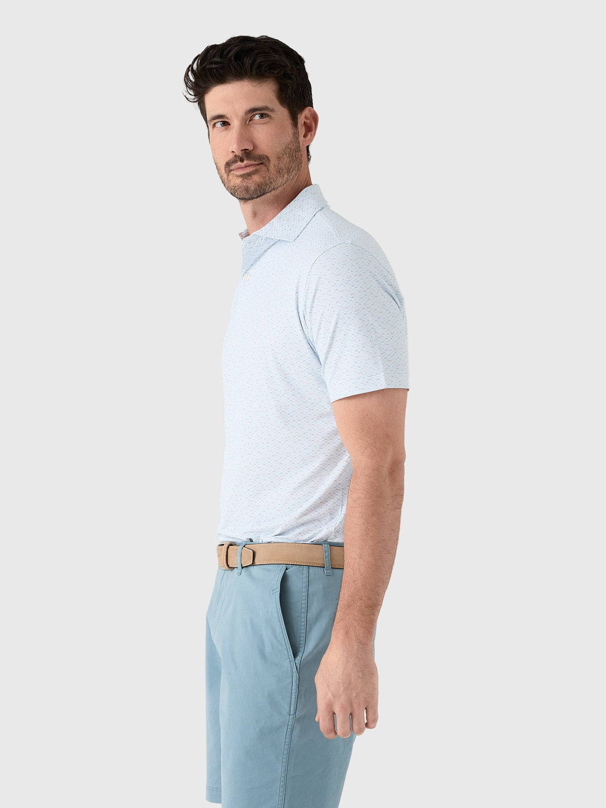 Peter Millar Crown Crafted Men's Soprano Waves Performance Jersey Polo