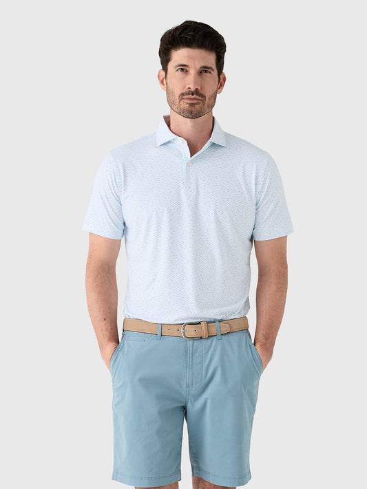 Peter Millar Crown Crafted Men's Soprano Waves Performance Jersey Polo