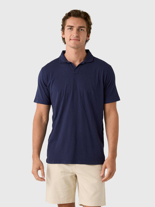 Greyson Men's Alpha Slub Johnny Collar Polo