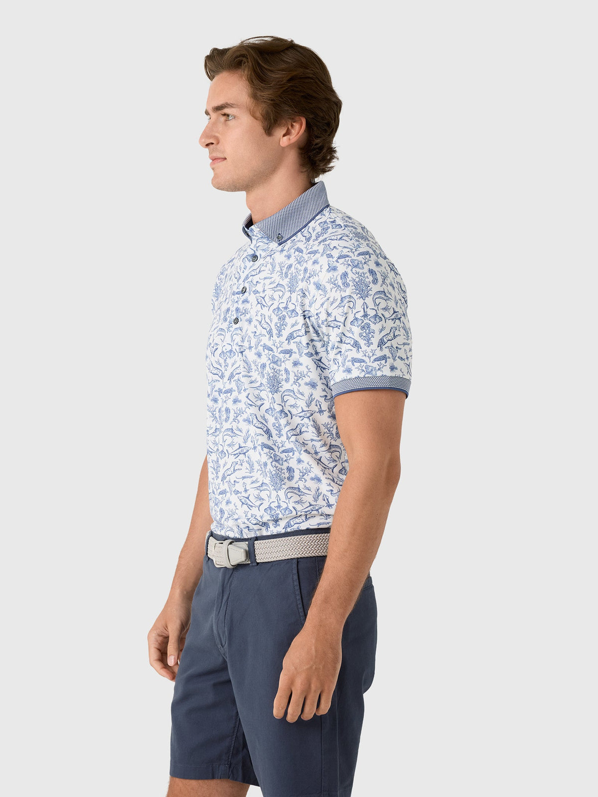 Greyson Men's Coral Curiosities Polo