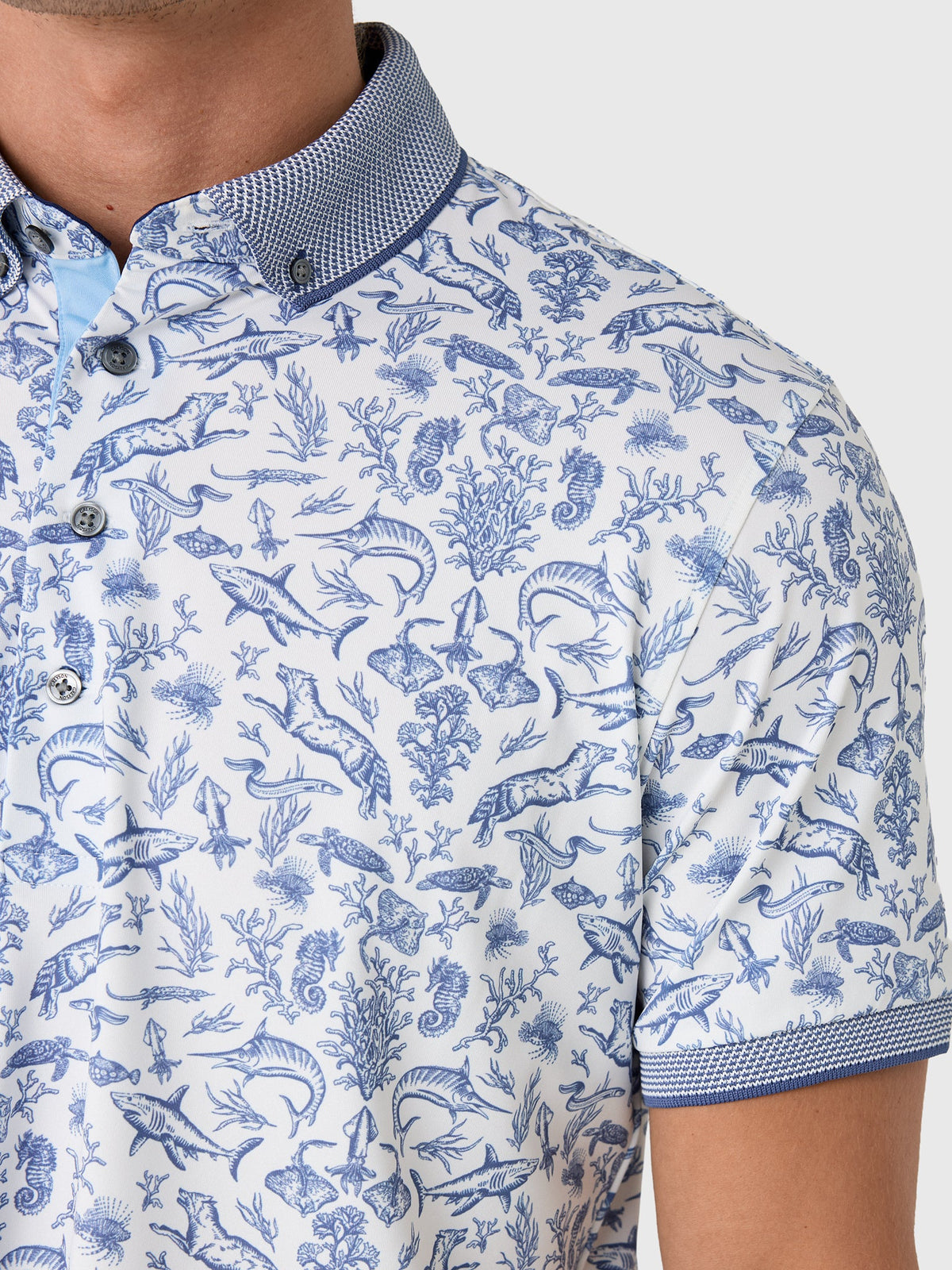 Greyson Men's Coral Curiosities Polo