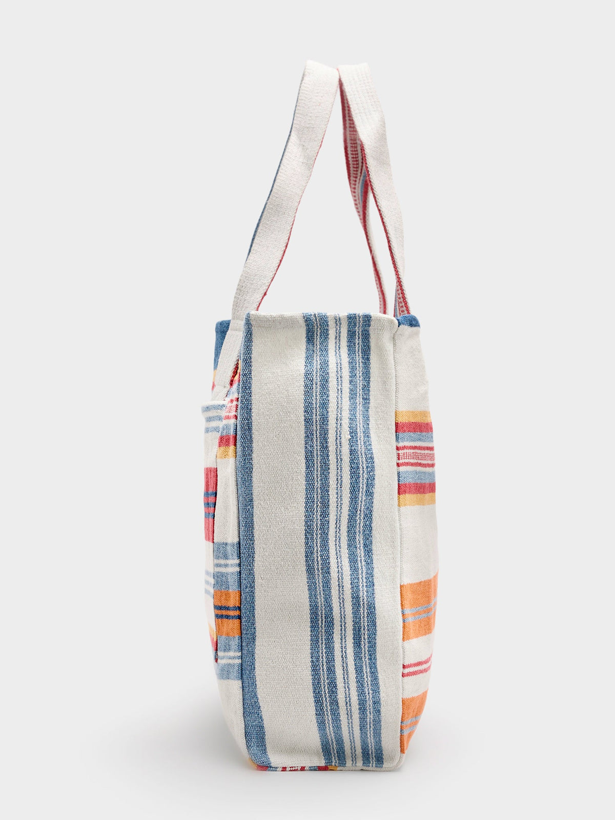 Original Madras Trading Company N°185 Mat Weave Open Top Tote Bag