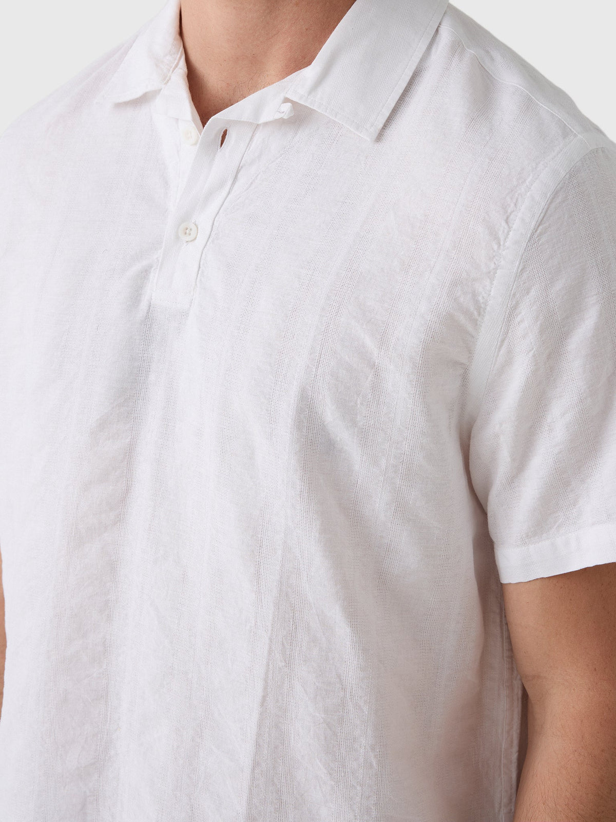 Onia Men's Cotton Linen Pop-Over Polo