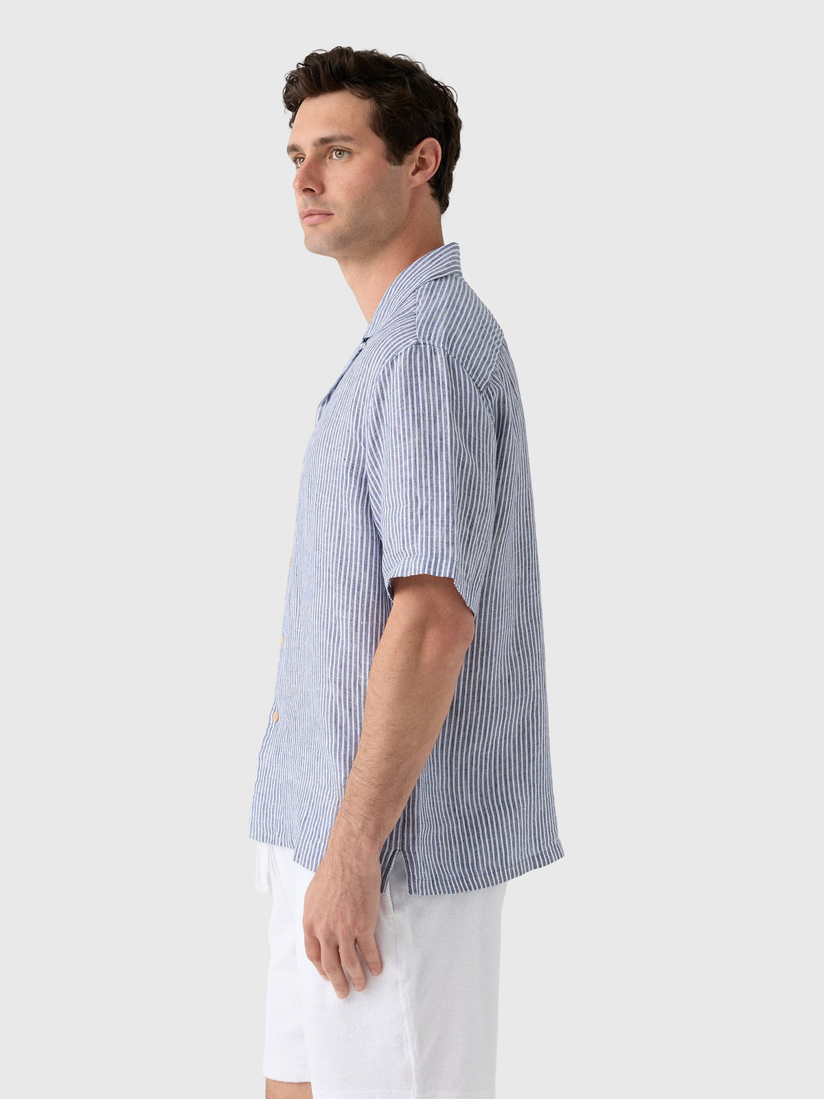 Faherty Brand Men's Short-Sleeve Laguna Linen Camp Shirt