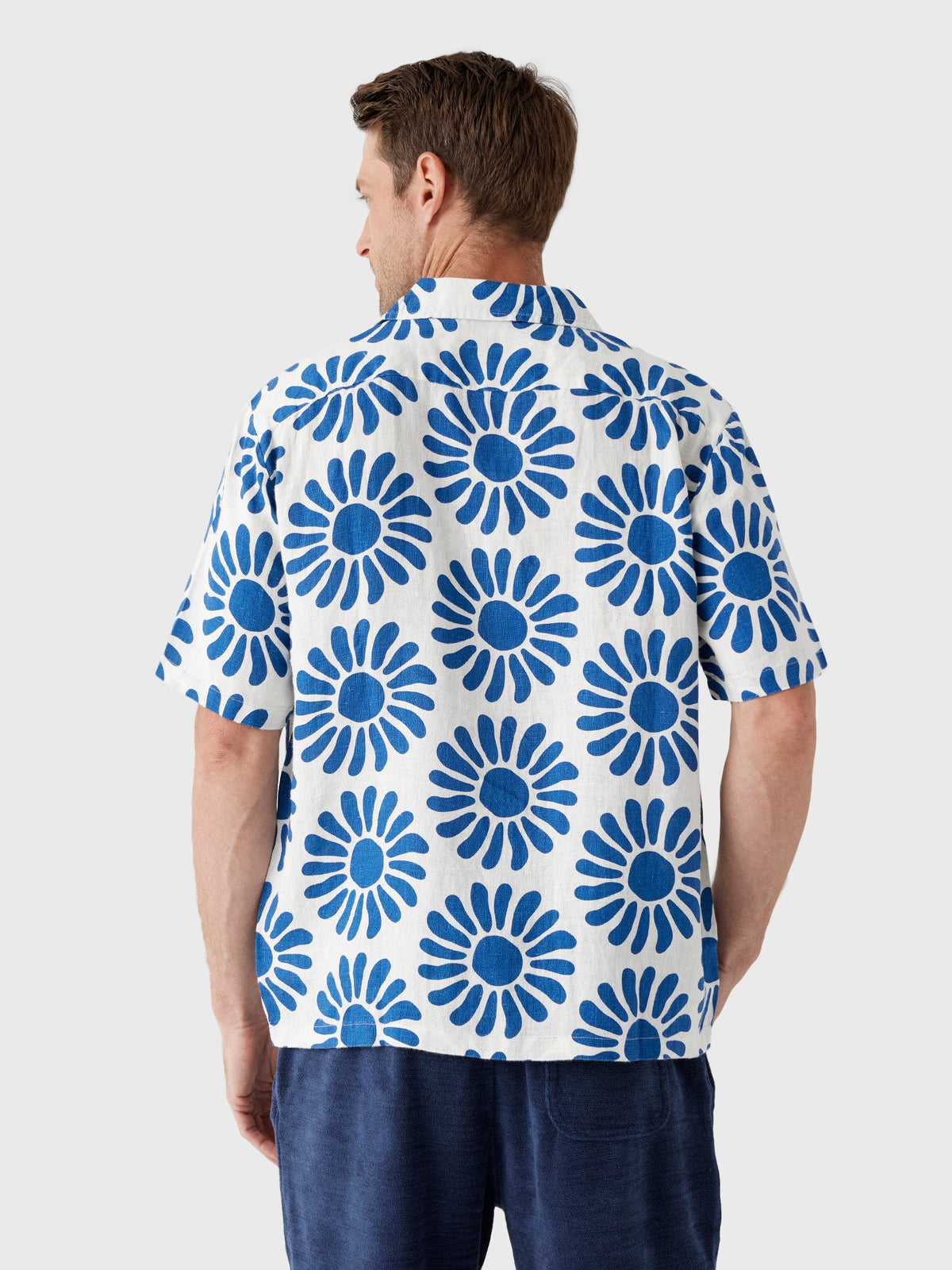 Faherty Brand Men's Short-Sleeve Linen Camp Shirt