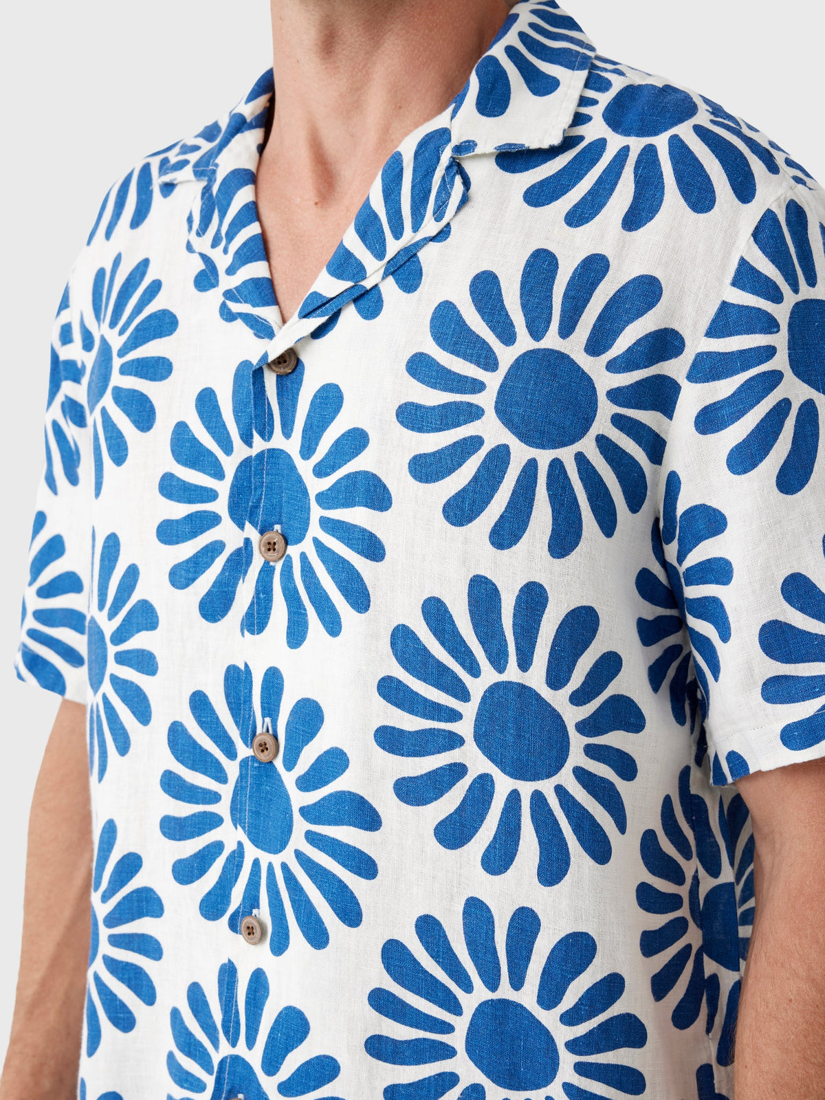 Faherty Brand Men's Short-Sleeve Linen Camp Shirt