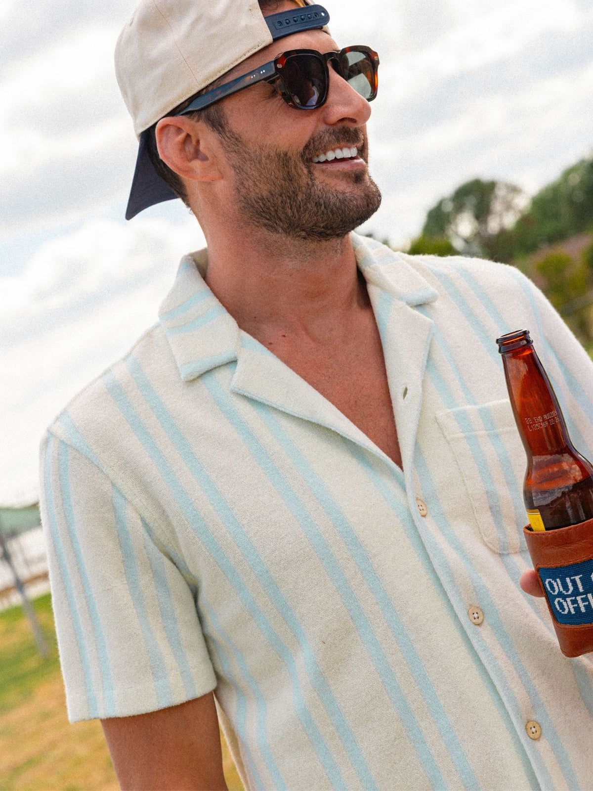 Faherty Brand Men's Cabana Towel Terry Shirt