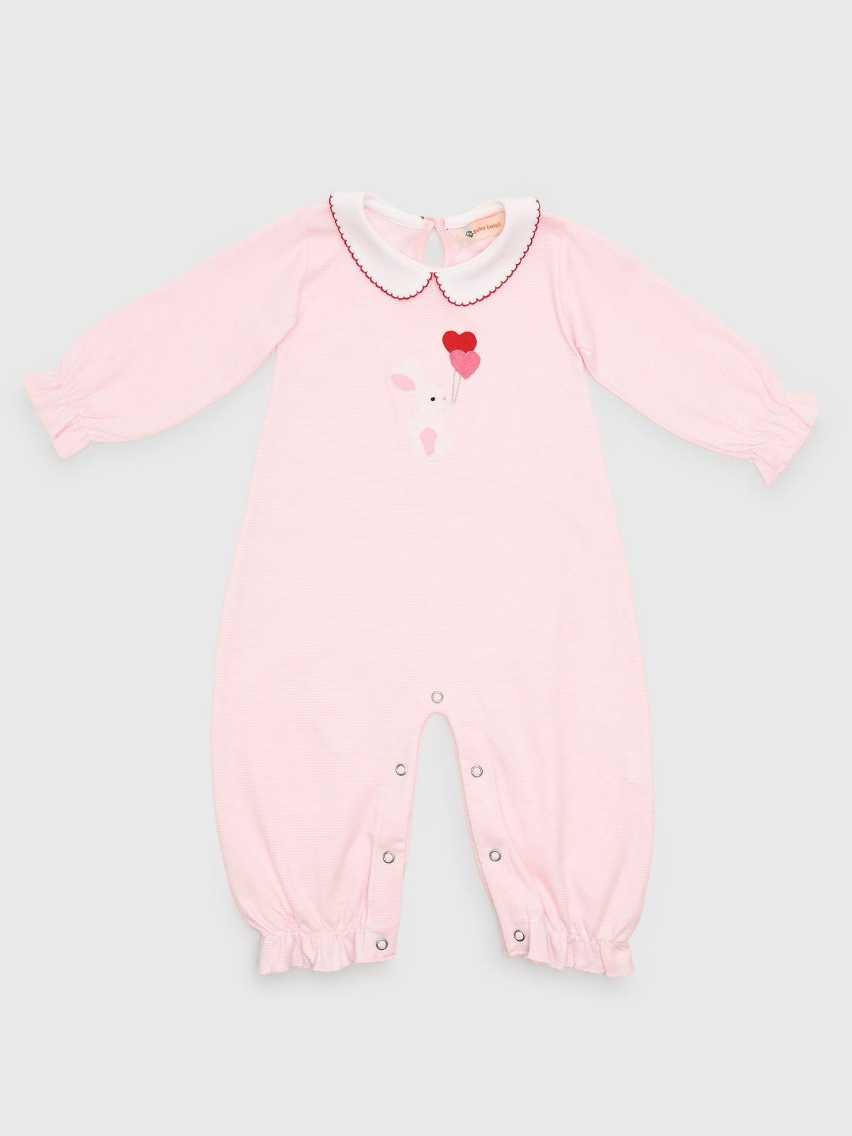 Luigi Baby Girls' Bunny & Heart Balloons Romper