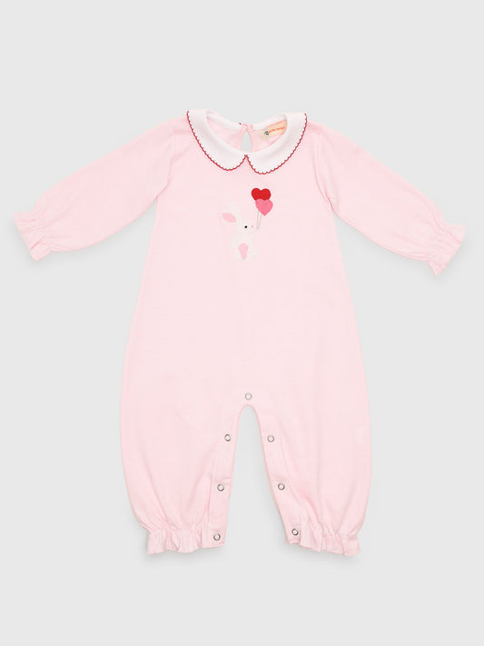 Luigi Baby Girls' Bunny & Heart Balloons Romper