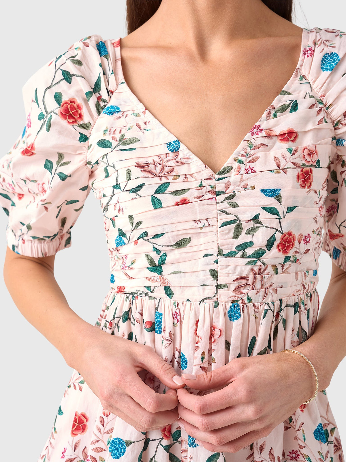 Masons Daughter Women's Ruched V-Neck Dress