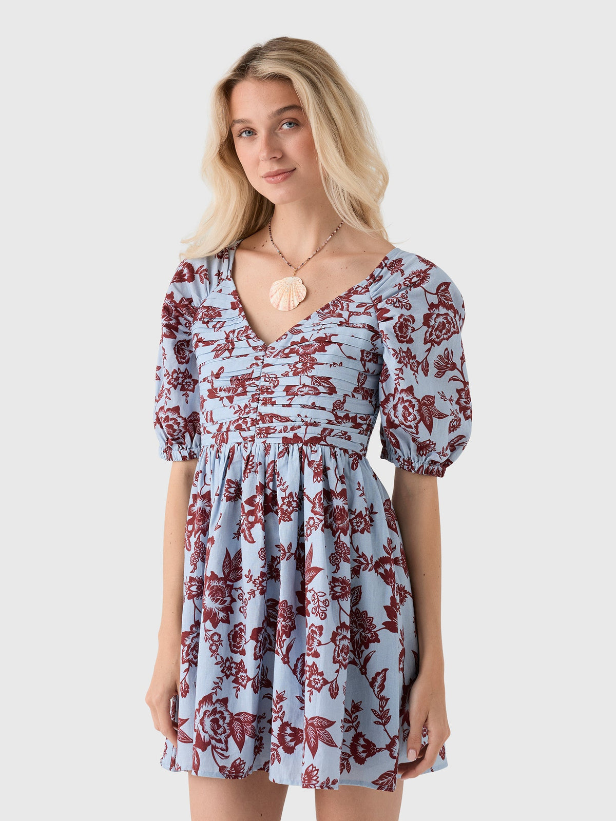 Masons Daughter Women's Ruched V-Neck Dress