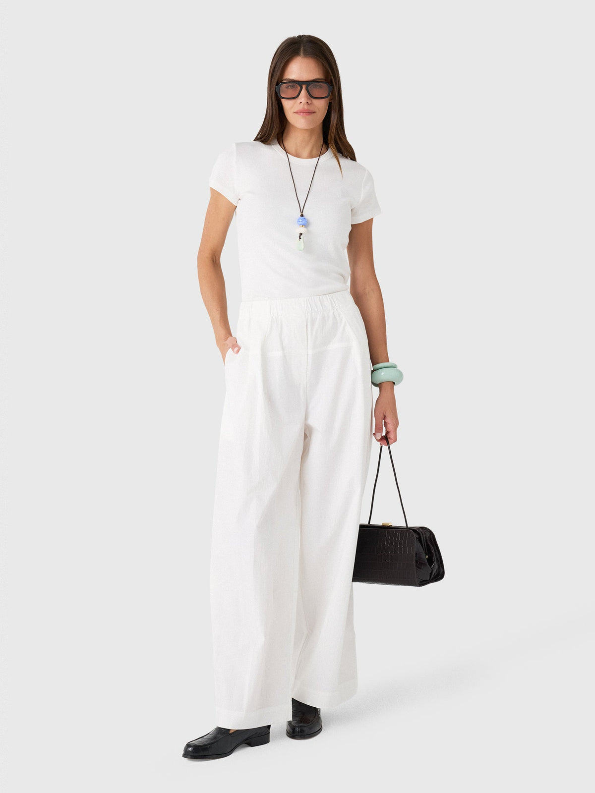 St. Agni Women's Relaxed Pleat Pant