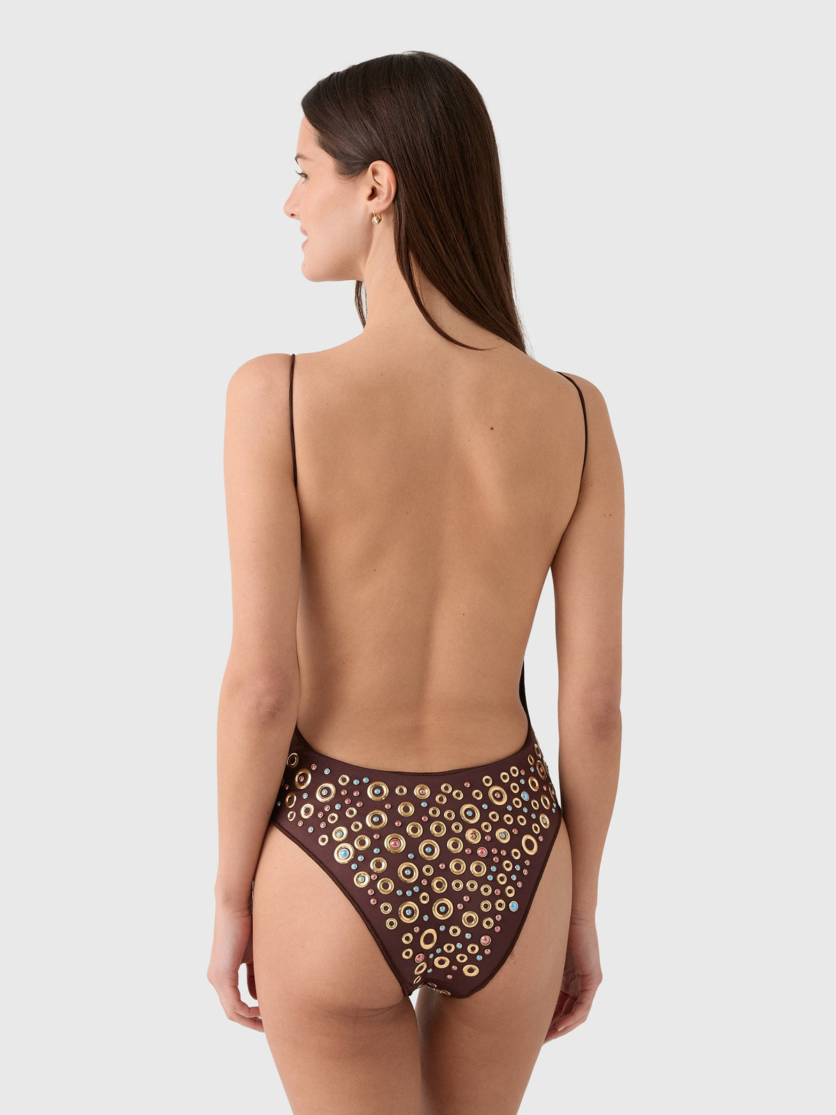 Oseree Women's Studs Maillot One-Piece Swimsuit