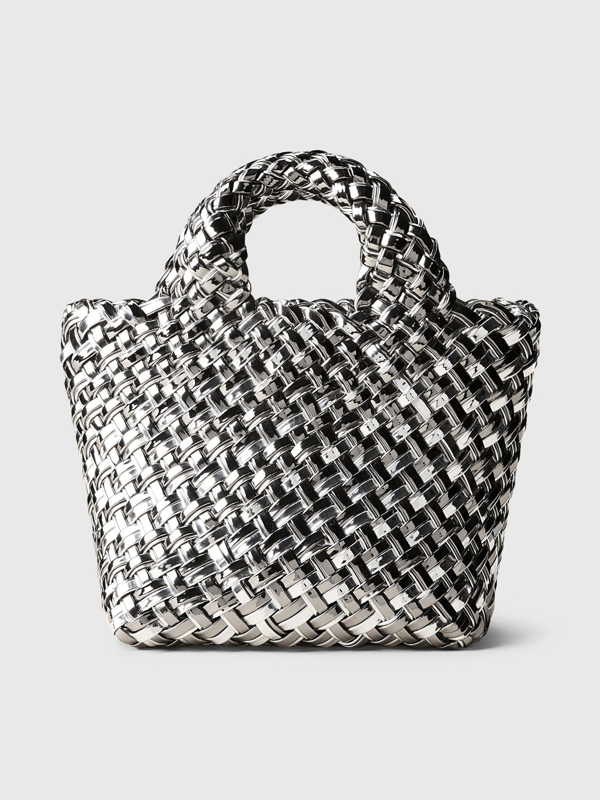 Naghedi St. Barths Petit Double Weave Metallic Tote