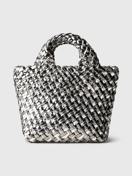 Naghedi St. Barths Petit Double Weave Metallic Tote