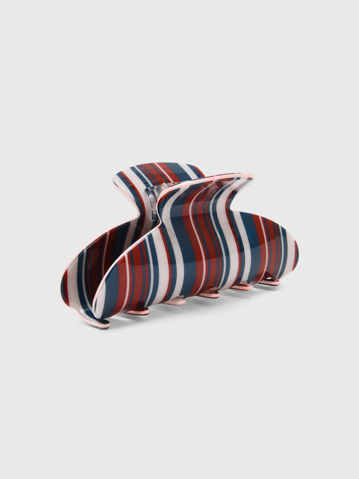 The Shop Striped Curve Hair Claw Clip