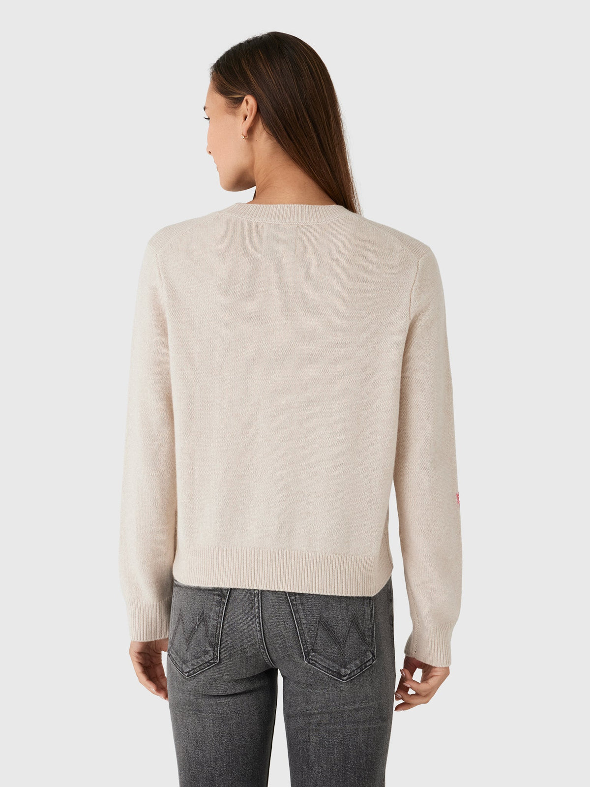 Jumper 1234 Women's Twisted Floral Crew Sweater