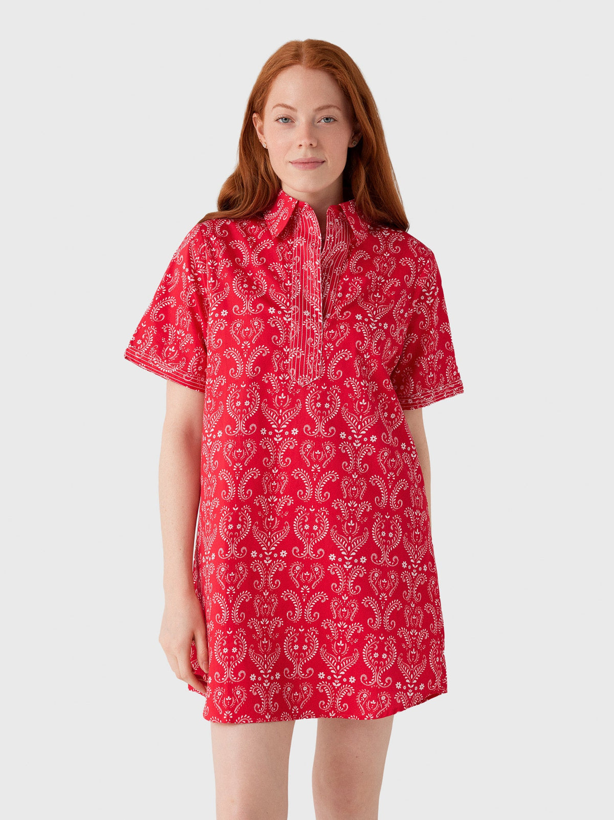 Never A Wallflower Women's Split Neck Dress