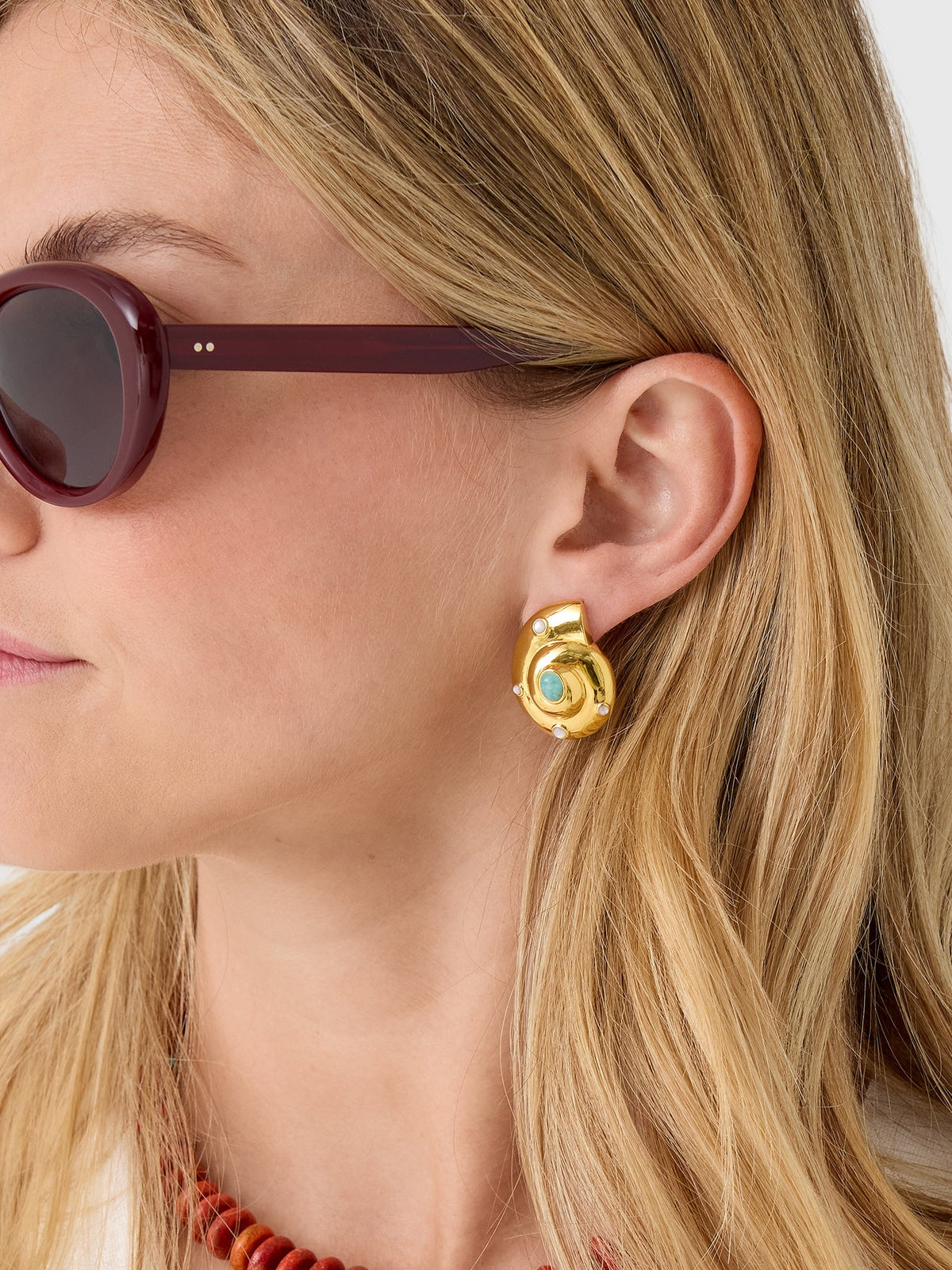 Lizzie Fortunato Nautilus Stud Earrings