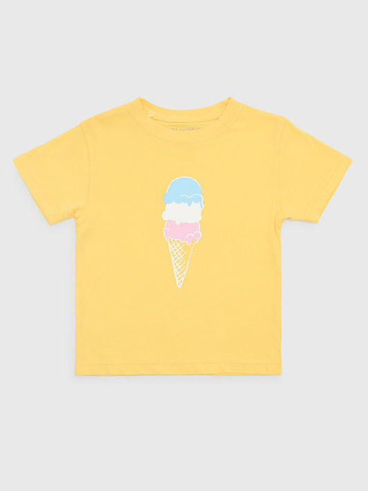 Mustard & Ketchup Kids Girls' Short Sleeve Ice Cream T-Shirt